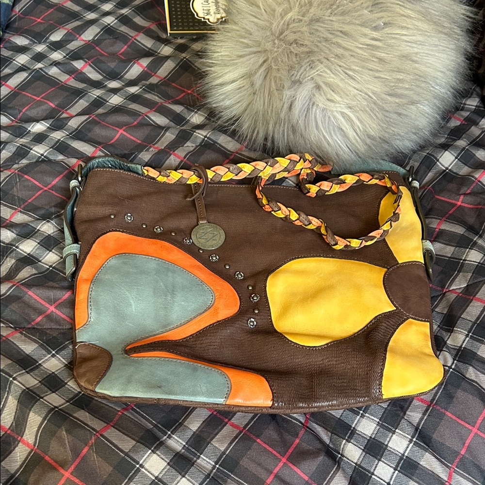 Multicolor Patchwork Shoulder Bag